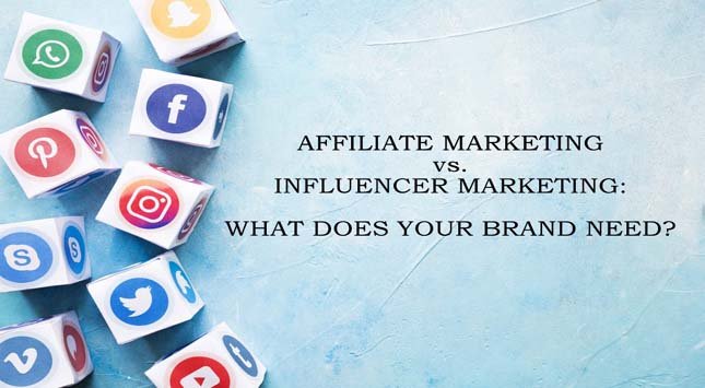 Affiliate vs Influencer Marketing