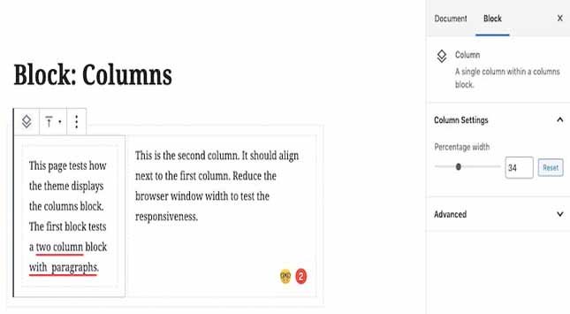 Column Block Improvements