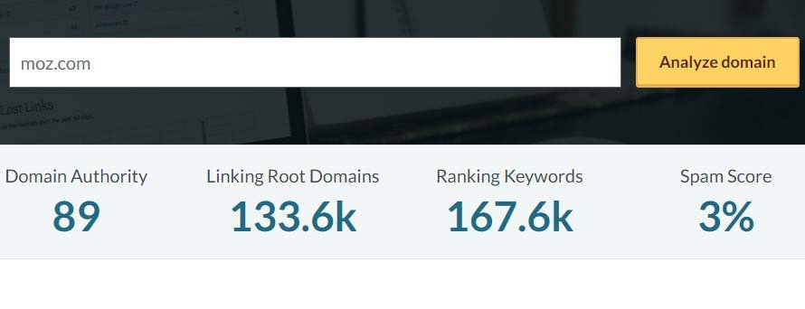 Free Domain SEO Metrics