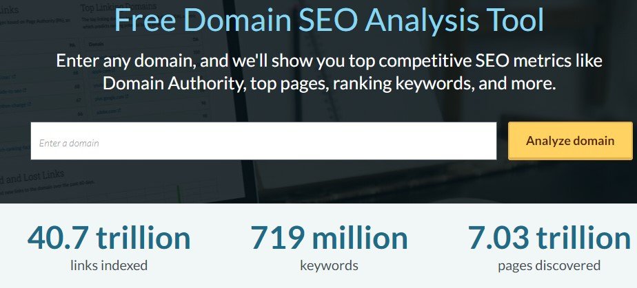 Moz Free Domain Analysis