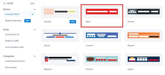 Pick Your Notification Bar Template