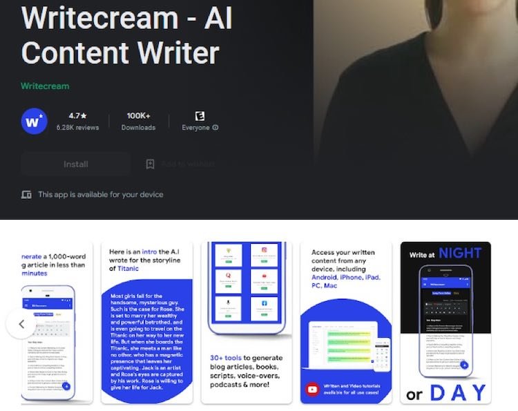 Writecream - AI Content Writer